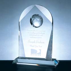 Crystal Arch Globe Award - UltimateCrystalAwards.com