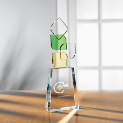 Crystal Amber Green Awards - UltimateCrystalAwards.com