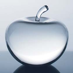 Crystal Apple Award | Crystal Apple Paperweight | Teacher Award | Personalized Crystal Gifts - UltimateCrystalAwards.com