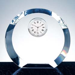 Crystal Beveled Executive Clock | Personalized Corporate Gifts - UltimateCrystalAwards.com