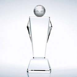 Crystal Champion Golf Trophy - UltimateCrystalAwards.com