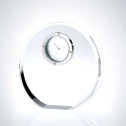 Crystal Circle Executive Clock | Personalized Corporate Gifts - UltimateCrystalAwards.com