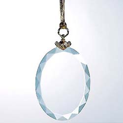 Crystal Deluxe Oval Ornament | Personalized Gifts - UltimateCrystalAwards.com