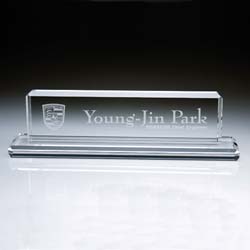 Crystal Executive Name Plate - UltimateCrystalAwards.com