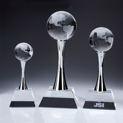 Crystal Globe Trophy, Crystal Globe Award - UltimateCrystalAwards.com
