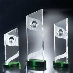 Crystal Golf Fairway Trophy - UltimateCrystalAwards.com