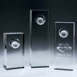 Crystal Hole in One Trophy - UltimateCrystalAwards.com