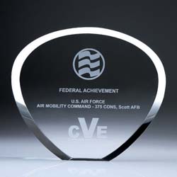 Crystal Shell Plaque - UltimateCrystalAwards.com