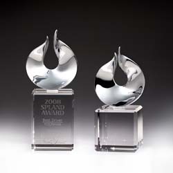 Crystal Solid Flame Award - UltimateCrystalAwards.com