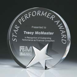 Crystal Top Star Award - UltimateCrystalAwards.com