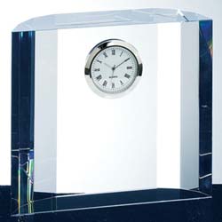 Elegant Crystal Executive Clock | Personalized Corporate Gifts - UltimateCrystalAwards.com
