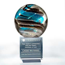 Helix Art Glass Award - UltimateCrystalAwards.com