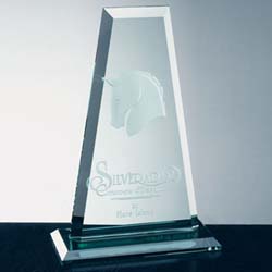 Jade Glass Tower Award - UltimateCrystalAwards.com