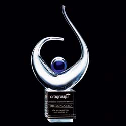 Ovation Art Glass Award - UltimateCrystalAwards.com