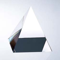 Pyramid Crystal Paperweight | Personalized Corporate Gifts - UltimateCrystalAwards.com