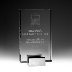 Solid Crystal Plaque Award - UltimateCrystalAwards.com