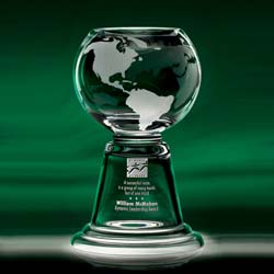 Glass Stellar Globe Trophy - UltimateCrystalAwards.com