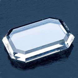 Crystal Beveled Rectangle Paperweight | Personalized Corporate Gifts - UltimateCrystalAwards.com