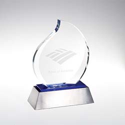 Crystal Blue Eternal Flame Award - UltimateCrystalAwards.com