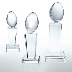 Crystal Football Trophy - UltimateCrystalAwards.com