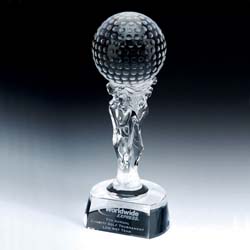 Crystal Goddess Golf Trophy - UltimateCrystalAwards.com
