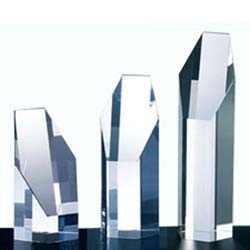 Crystal Hexagon Tower - UltimateCrystalAwards.com