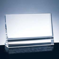 Crystal Horizontal Plaque - UltimateCrystalAwards.com