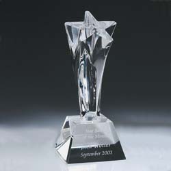 Crystal Power Star Award, Crystal Star Trophy - UltimateCrystalAwards.com