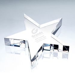 Crystal Star Paperweight | Personalized Corporate Gifts - UltimateCrystalAwards.com