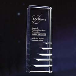 Crystal Steps To Success Award - UltimateCrystalAwards.com