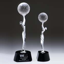 Elegant Golf Trophy - UltimateCrystalAwards.com