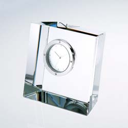 Expo Crystal Clock | Personalized Corporate Gifts - UltimateCrystalAwards.com