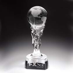 Globe Crystal Victory Award - UltimateCrystalAwards.com