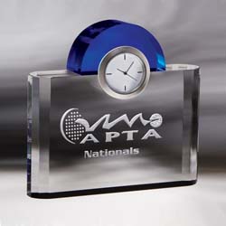 Institute Crystal Clock | Personalized Corporate Gifts - UltimateCrystalAwards.com