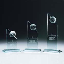 Jade Golf Tower Trophy - UltimateCrystalAwards.com