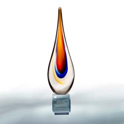 Torchier Art Glass Award - UltimateCrystalAwards.com